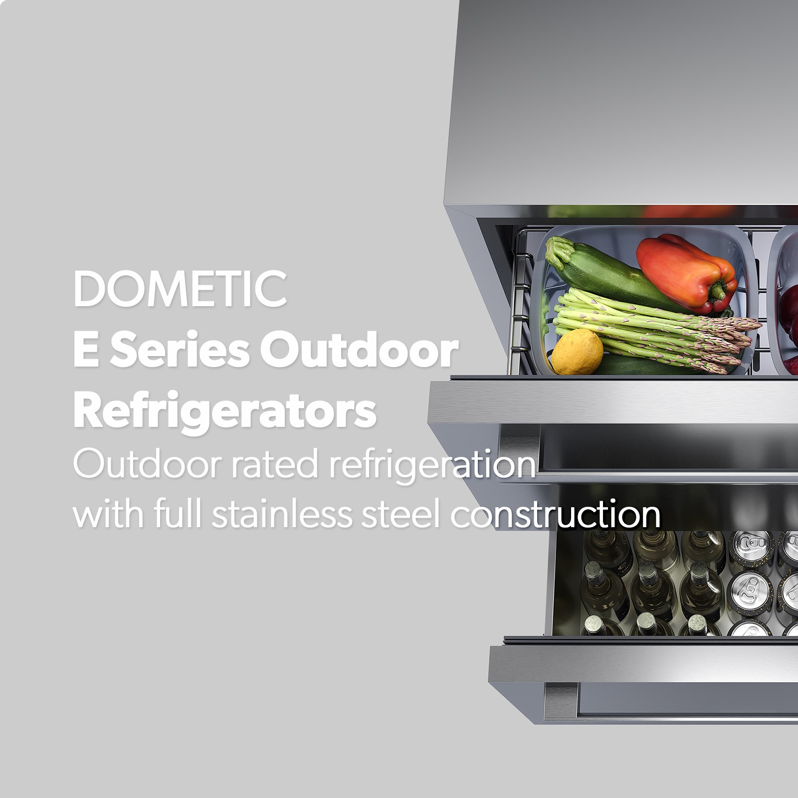 Dometic E-Series Two Outdoor Refrigerator Drawer - EA24D